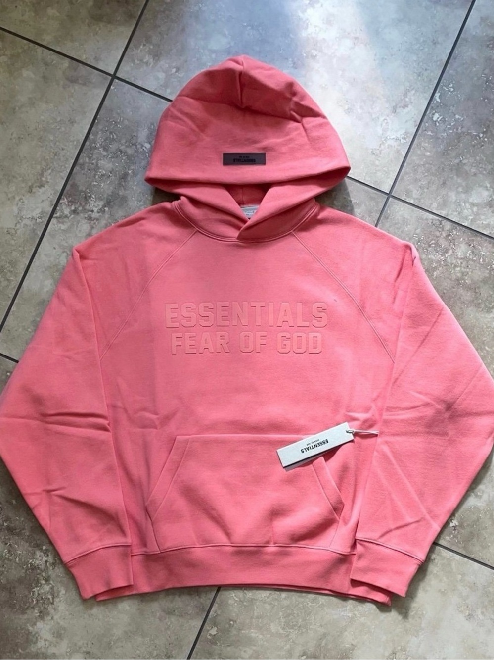 Essentials Fear Of God Coral Hoodie - Size M - NEW
